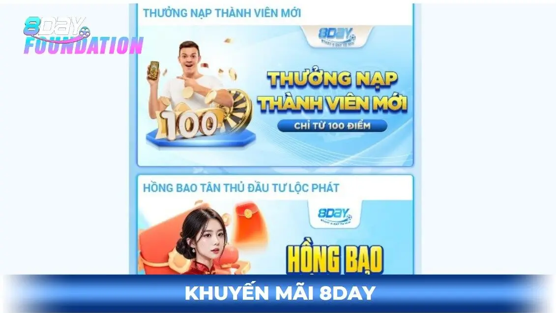 Khuyến mãi 8day giá trị lớn và liên tục